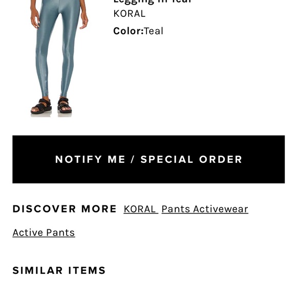 Koral Teal Lustrous Infinity Legging - Picture 9 of 9